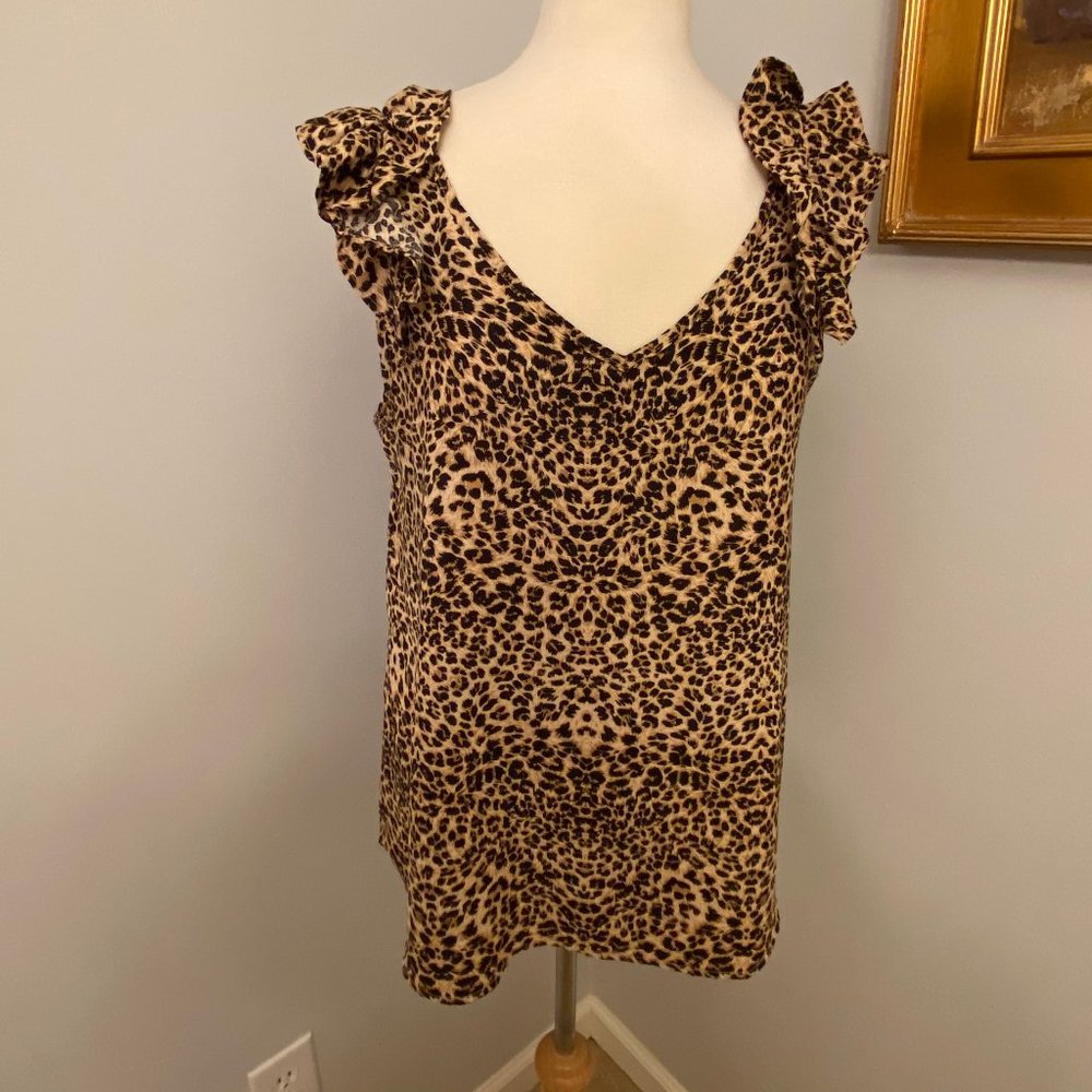 Women's Sleeveless Leopard Print Top